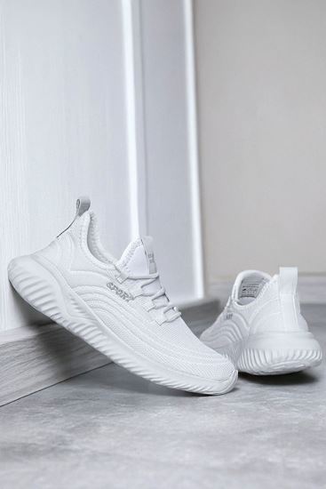 Beyaz Triko Spor Ayakkabı