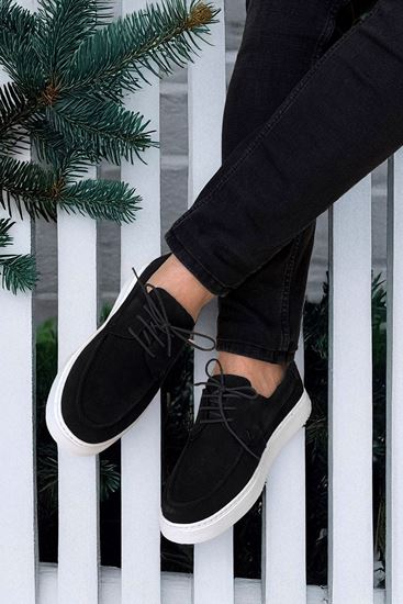 Siyah Bağcıklı Hakiki Deri Hafif Erkek Klasik Ayakkabı