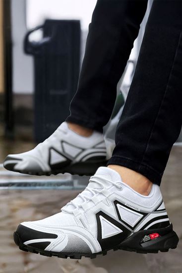 Beyaz Siyah Cross X  Outdoor Trekking Erkek Ayakkabı