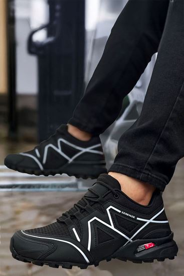 Siyah Beyaz Cross X  Outdoor Trekking Erkek Ayakkabı