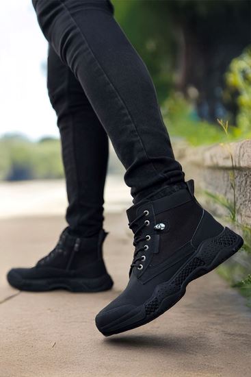 Siyah Dust Erkek Postal Fermuarsız Bot