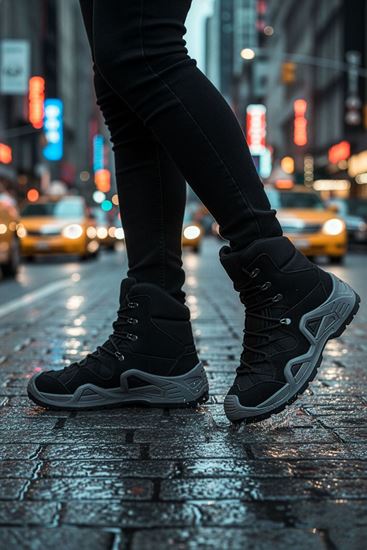 Siyah Füme Combat Gtx WaterProof Fermuarlı Bot