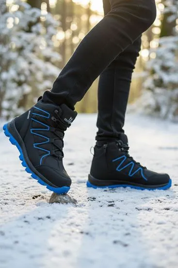 Siyah Mavi Street Erkek Outdoor Trekking Bot 