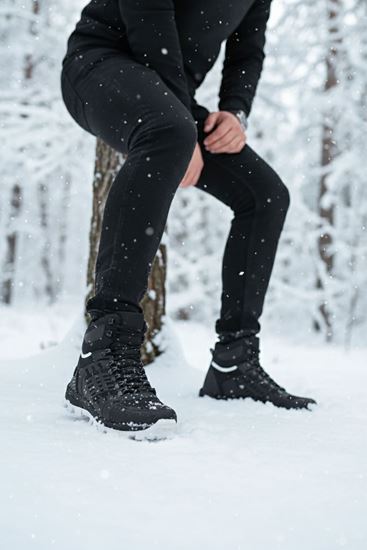 Siyah Beyaz Hydro Su Geçirmez Erkek Outdoor Trekking Bot