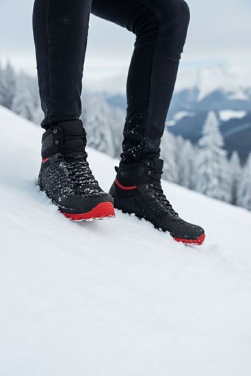 Siyah Kırmızı Hydro Su Geçirmez Erkek Outdoor Trekking Bot