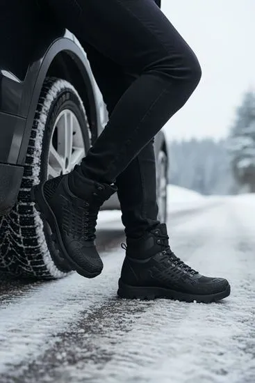 Siyah Hydro Su Geçirmez Erkek Outdoor Trekking Bot