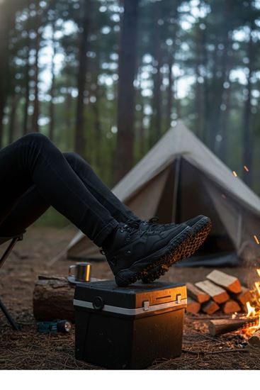 Siyah İçi Kürklü Erkek Outdoor Trekking Yarım Bot