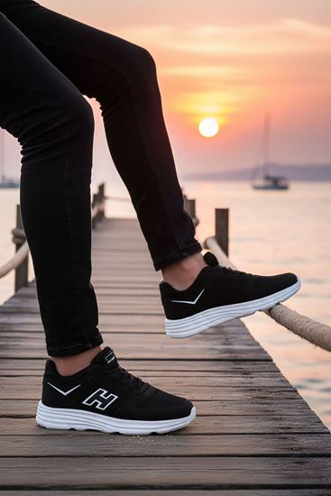 Siyah Beyaz Hummer Erkek Spor Ayakkabı - kopya