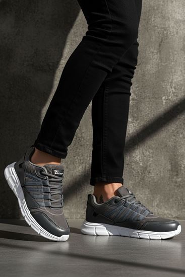 Füme Çizgili Erkek Spor Ayakkabı