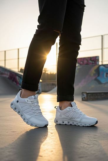 Gri Çizgili Erkek Spor Ayakkabı