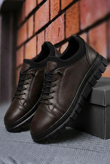 Kahve Easy Hakiki Deri Kolay Giyim Siyah Erkek Ayakkabı