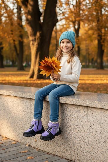 Mor Unisex Çocuk Bot 