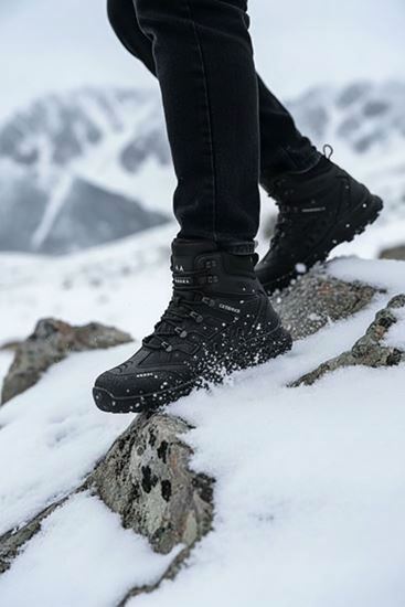 Siyah Füme Su Geçirmez Erkek Trekking Bot