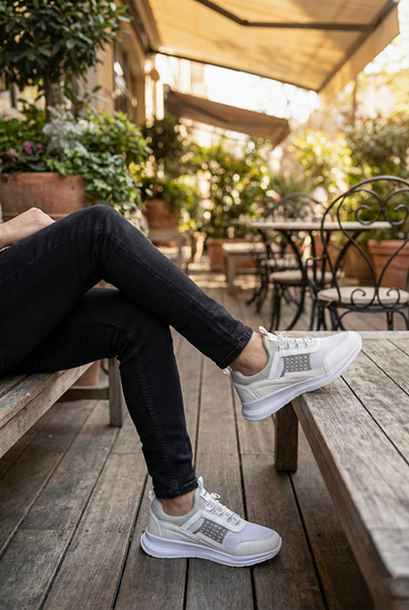 Beyaz Air Erkek Spor Ayakkabı