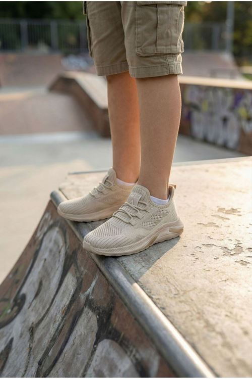 Bej Triko Çocuk Spor Ayakkabı