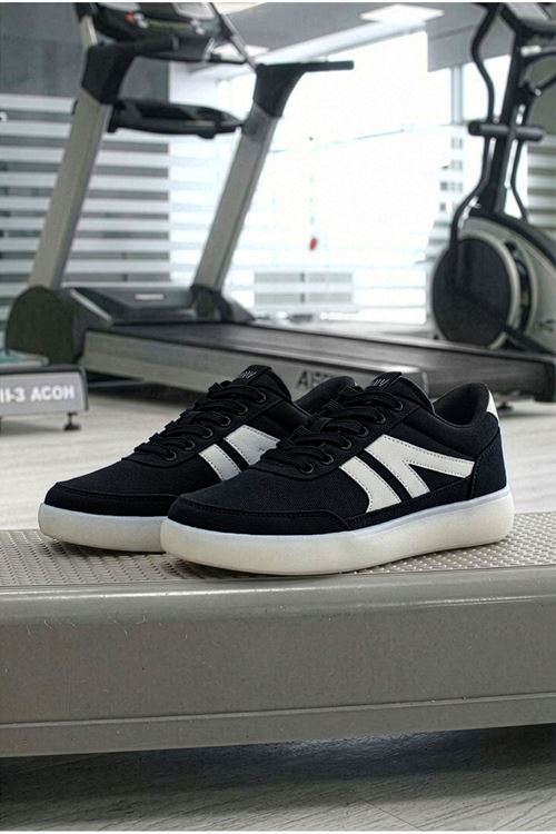 Siyah Silica Kumaş Erkek Spor Ayakkabı