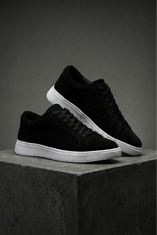 Siyah Beyaz Süet Luxor Erkek Ultra Hafif Erkek Casual Ayakkabı