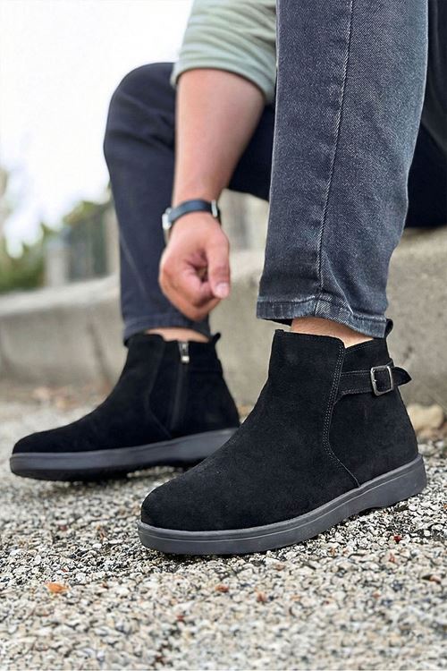 Siyah Terra Hakiki Deri Erkek Bot