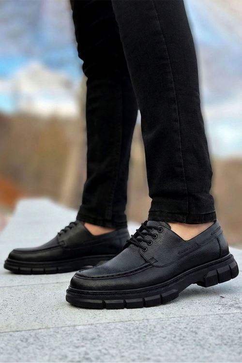 Siyah Bağcıklı Klasik Erkek Ayakkabı