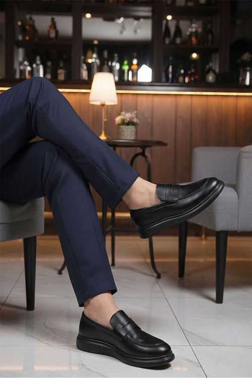 Siyah Biyeli Marcel Erkek Klasik Ayakkabı