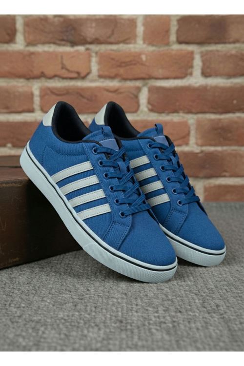 Mavi Çizgili Jean Erkek Spor Ayakkabı