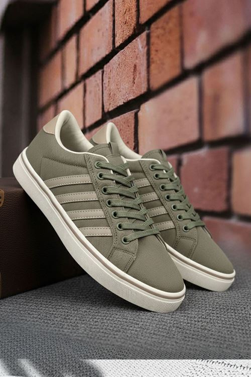 Yeşil Çizgili Jean Erkek Spor Ayakkabı