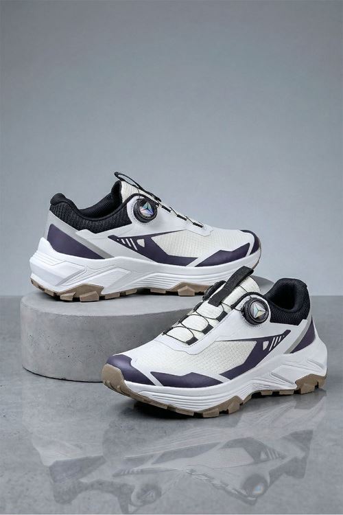 Akıllı Bağcıklı Beyaz Mor Orion Erkek Spor Ayakkabı