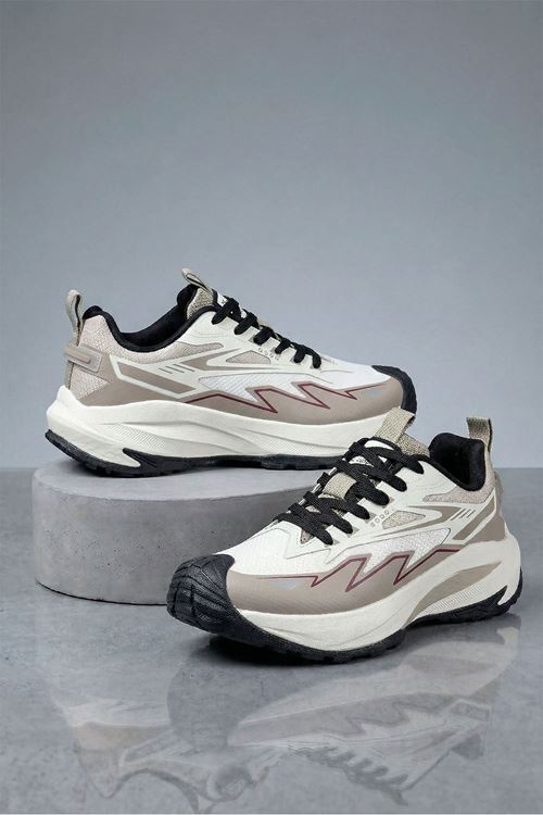 Bej Bolt Erkek Spor Ayakkabı  - (DAR KALIPTIR!)