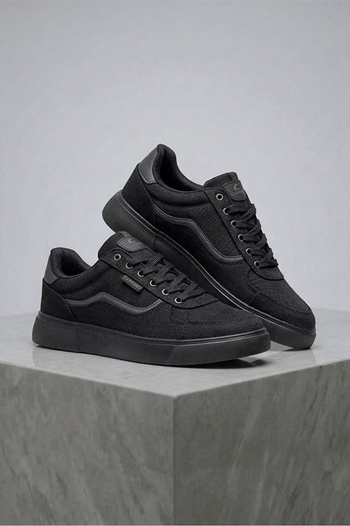 Siyah Motto Erkek Sneaker Ayakkabı