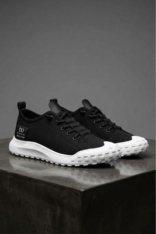 Siyah Beyaz Dynamight Keten Yazlık Günlük Ayakkabı