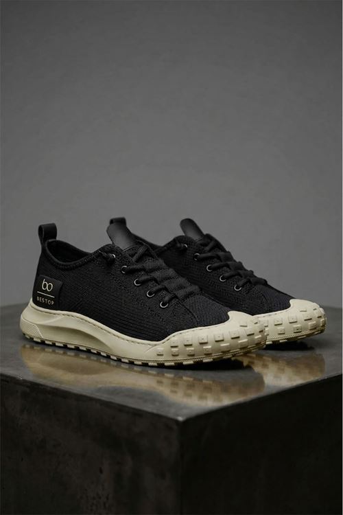 Siyah Bej Dynamight Keten Yazlık Günlük Ayakkabı