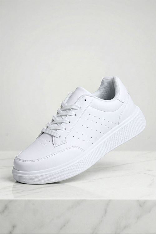 Beyaz Galaxy Cilt Erkek Günlük Ayakkabı