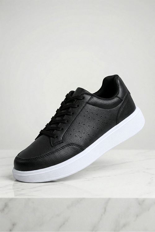 Siyah Beyaz Galaxy Cilt Erkek Günlük Ayakkabı