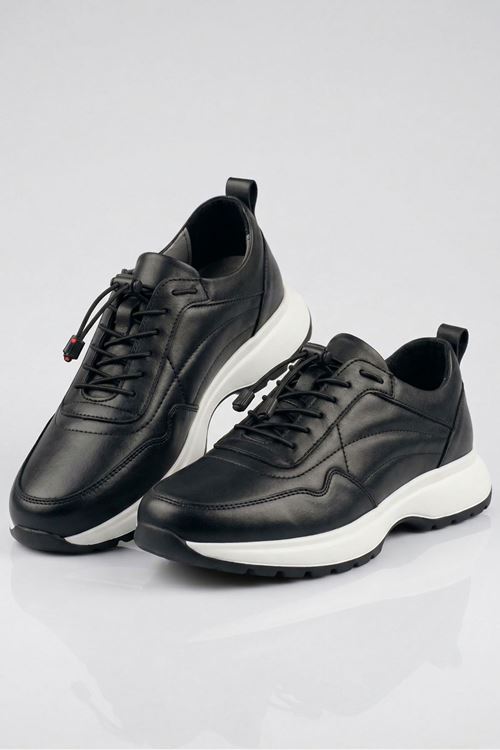 Siyah Ultima X Erkek Hakiki Deri Günlük Spor Ayakkabı