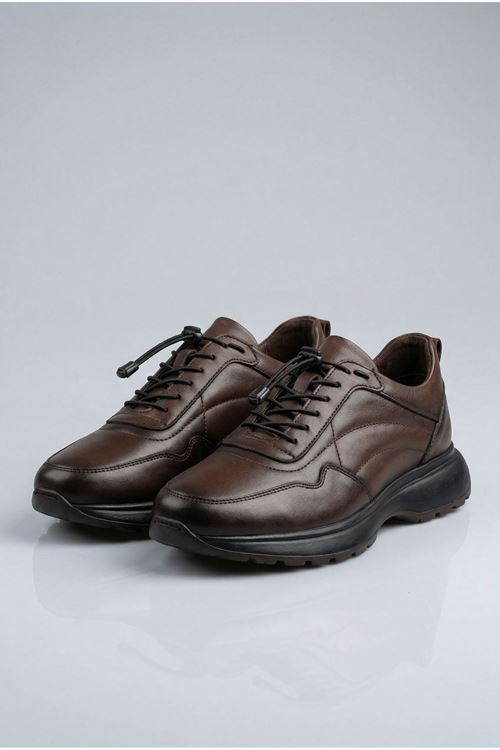 Kahve Ultima X Erkek Hakiki Deri Günlük Spor Ayakkabı