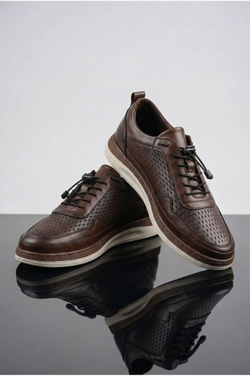 Kahve Kalenji Erkek Hakiki Deri Günlük Spor Ayakkabı