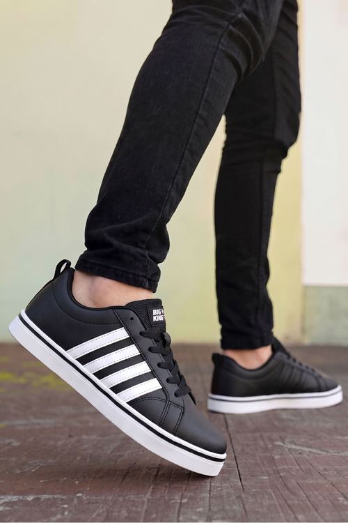Siyah Beyaz Vento Erkek Sneaker Ayakkabı