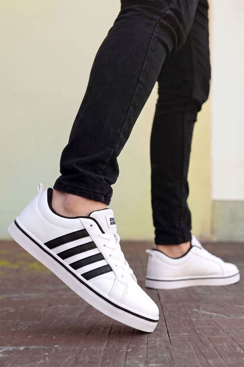 Beyaz Siyah Vento Erkek Sneaker Ayakkabı