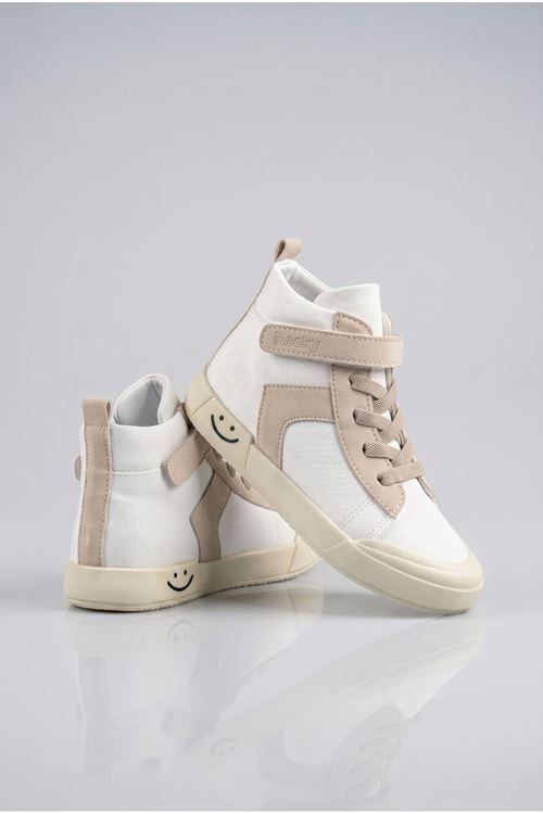 Beyaz Keten Unisex Çocuk Ayakkabı