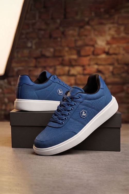 Lacivert Velar Kumaş Erkek Spor Ayakkabı