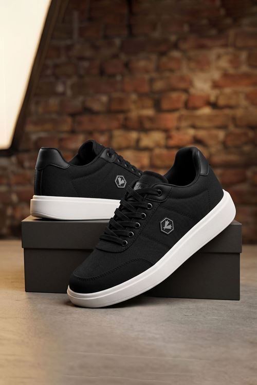 Siyah Velar Kumaş Erkek Spor Ayakkabı