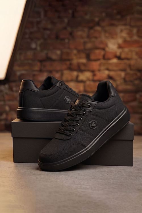 Dark Siyah Velar Kumaş Erkek Spor Ayakkabı