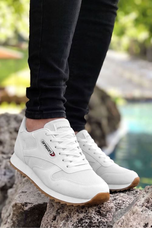 Beyaz Yazlık Erkek Spor Ayakkabı 