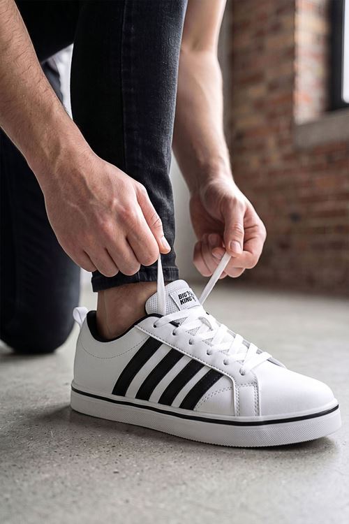 Beyaz Siyah Vento Erkek Sneaker Ayakkabı