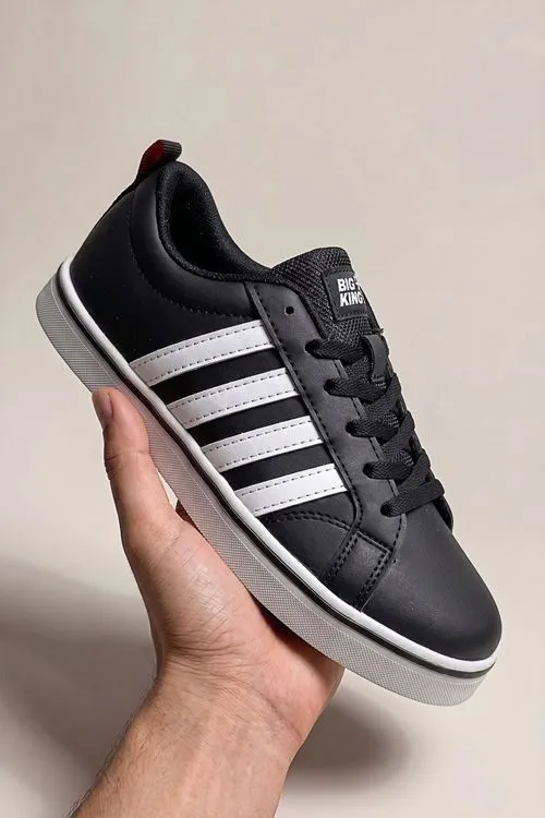 Siyah Beyaz Vento Erkek Sneaker Ayakkabı