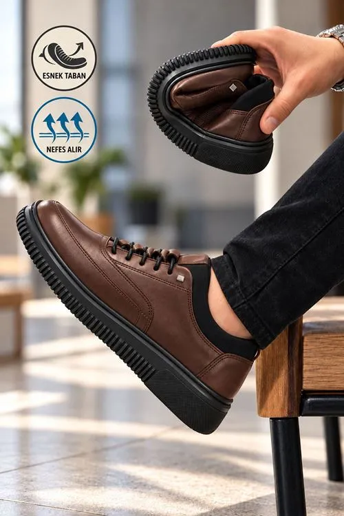 Kahve Comfort Hakiki Deri Erkek Ayakkabı