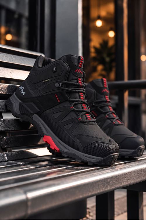 Siyah Kırmızı Razer Outdoor Trekking Erkek Spor Bot
