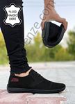 Siyah Hakiki Deri Çarık Model Rahat Erkek Günlük Ayakkabı