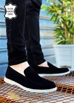 Siyah Süet Ultra Yumuşak Jel Hakiki Deri Erkek Klasik Ayakkabı