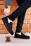Siyah Nubuk Hakiki Deri Ultra Rahat Erkek Corcik Ayakkabı